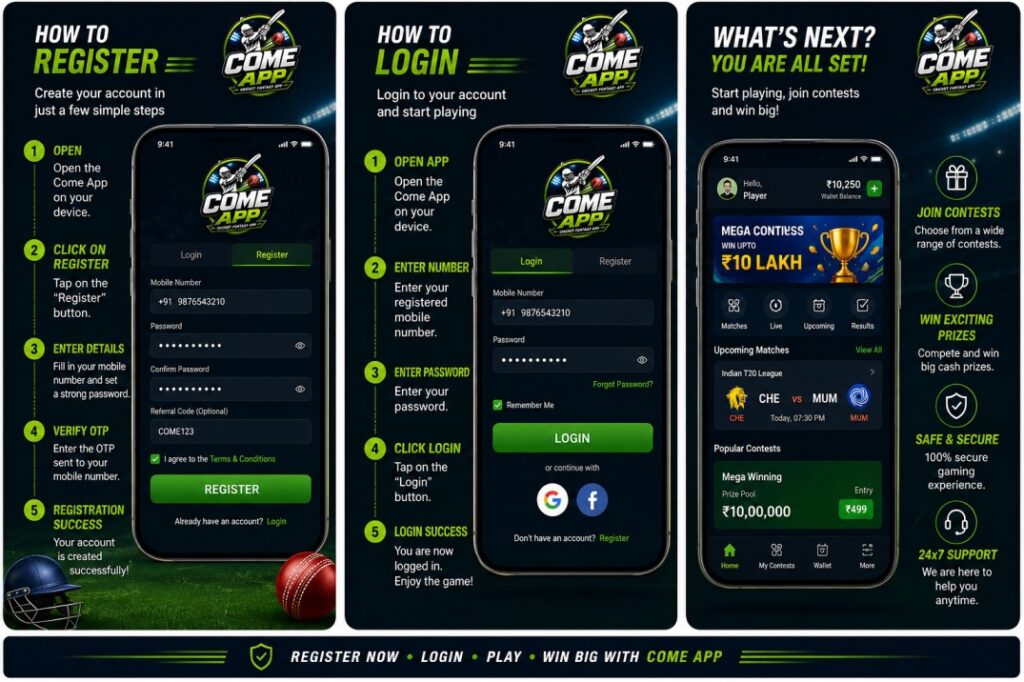 come app register